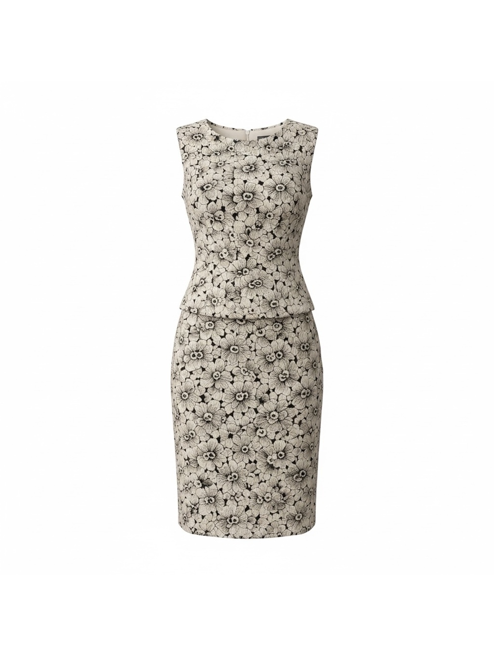 Vintage Silk Peplum Skirt & Too Set